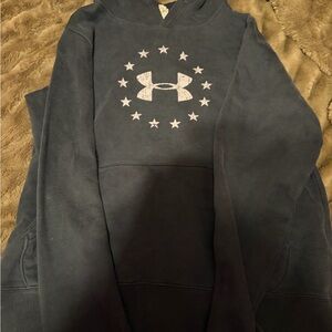 Navy blue/ black faded Under Armour hoodie